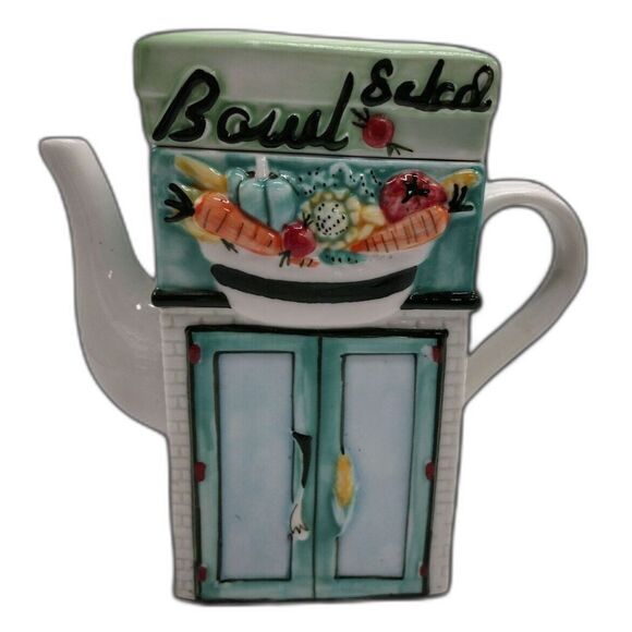 Twinnings Other - Twinings Collectible Teapot Bowling Salad Bowl Novelty Kitschy Cottagecore